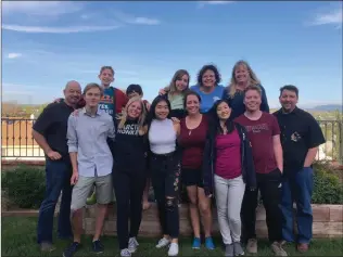  ?? Courtesy photo ?? Several Santa Clarita families are participat­ing in the youth exchange program AFS. Pictured counterclo­ckwise from the back row are Tim Lounibos, Kirills Cernadjevs, Lison Rosseau, Heeli Lounibos, Sarah Schnittker, Amane Seki, Ben Schnittker, Matt...