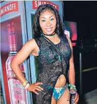  ??  ?? Tameika Miller came dressed and ready to have a great time at Soca Rave