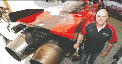  ?? LARRY WONG ?? Sherwood Park’s Ryan Mcqueen has built a jet-powered supercar that will go an estimated top speed of about 640 km/h.