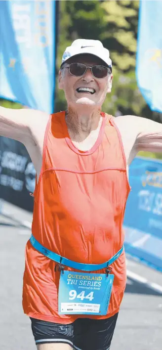  ??  ?? Eric Wilson, 83, recently won the 75-plus age category at the Robina Triathlon.