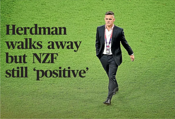  ?? GETTY IMAGES ?? John Herdman, former coach of the Football Ferns and now in charge of Canada’s national men’s team, says he has rejected an offer from NZ Football for the All Whites job.