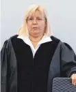  ?? FOTO: SVEN HOPPE/DPA ?? Richterin Andrea Wagner im Gerichtssa­al in München.