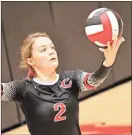  ?? Gail Conner ?? Lindsey Lee and the Cedartown volleyball team had their season cut short Saturday with a three-set loss to Jefferson in the Class 3A Sweet 16.