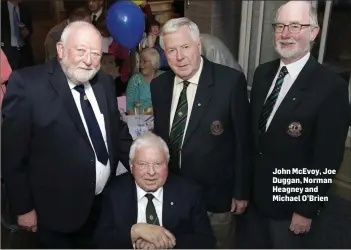  ??  ?? John McEvoy, Joe Duggan, Norman Heagney and Michael O’Brien