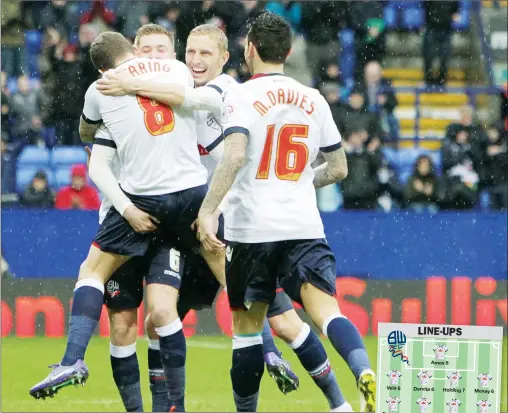  ?? PICTURES: Action Images ?? FAST START: Jay Spearing celebrates his second-minute goal for Bolton