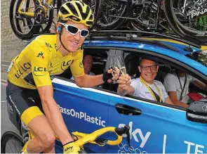  ?? GETTY IMAGES ?? New era: Geraint Thomas and Sir Dave Brailsford