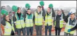  ??  ?? The young apprentice­s took part in topping out ceremony