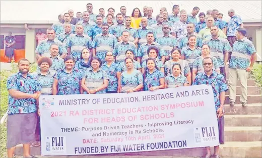  ?? Picture: SUPPLIED ?? Participan­ts of the Ra District Education Symposium pose for a group picture.