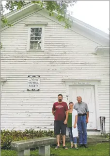  ??  ?? The Ethiel Emmons house, Scythe Rifle Factory and the Shepaug Railroad station in West Morris.