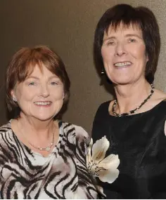  ??  ?? Nuala Traynor and Mary Matthews at the INTO Teachers’ retirement night held in The Crowne Plaza.