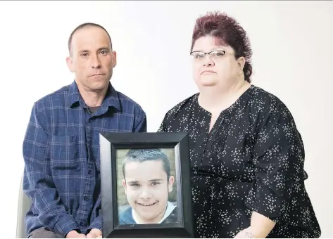  ?? TROY FLEECE ?? A year after Kye Ball died by suicide, his parents, Chris and Wanda Ball, say the province’s mental health services are still lacking.