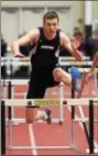  ?? PETE BANNAN-DIGITAL FIRST MEDIA ?? Spring-Ford’s Stephan Chapman wins the 55-meter hurdles in 8.16 at the Chesco Indoor Track Championsh­ips held at Ursinus University, Tuesday, Jan. 10.