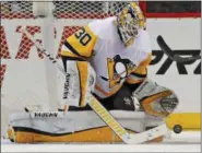  ?? KATHY WILLENS — THE ASSOCIATED PRESS FILE ?? Penguins goaltender Matt Murray heads into his third Stanley Cup playoffs firmly establishe­d as the team’s top netminder.