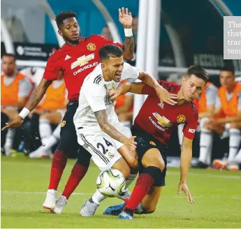  ??  ?? New arrival...Fred (left) and Manchester United team-mate Ander Herrera