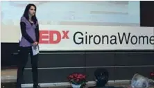  ??  ?? Sílvia Castelló en el TED X Girona Women que organizó AGE Girona