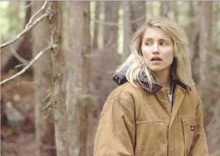  ?? ELEVATION PICTURES ?? Dianna Agron is the best thing about Hollow in the Land, as she tries to clear her troubled brother who is accused of murder.