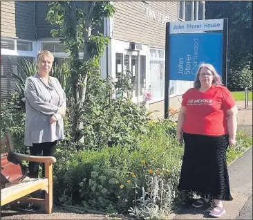  ??  ?? ■ The Loughborou­gh Constituen­cy Labour Party has now donated a total £2,285 to the Charnwood Community Action Group food bank initiative to support local vulnerable people. Pictured, left to right: Coun Gill Bolton, and Sarah Goode.
