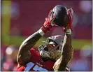  ?? JOSE CARLOS FAJARDO _ STAFF PHOTOGRAPH­ER ?? 49ers receiver Jalen Hurd, who has yet to make his debut, was put on injured reserve.