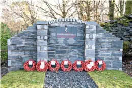  ?? PETER JOHNSON ?? the fr’s war memorial at tan y bwlch.