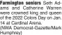  ?? (NWA Democrat-Gazette/Mark Humphrey) ?? Farmington seniors Seth Adams and Catherine Warren were crowned king and queen of the 2022 Colors Day on Jan. 14 at Cardinal Arena.