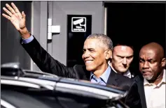  ??  ?? Obama leaves after participat­ing in ‘A Conversati­on with President Barack Obama’ on SDU Kolding Campus, in Kolding, Denmark. — Reuters photo