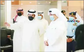  ?? KUNA photos ?? Chairman of the Board of Directors of the Environmen­t Public Authority and Director General Sheikh Abdullah Ahmad Al-Hamoud Al-Sabah briefs Sheikh Hamad Jaber Al-Ali Al-Sabah on the nature of the work and tasks of the authority.