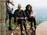  ??  ?? Above Joanna Lumley and Jennifer Saunders on the set of Absolutely Fabulous: The Movie.
Right In the flm, Edina (Saunders) heads to the French Riviera