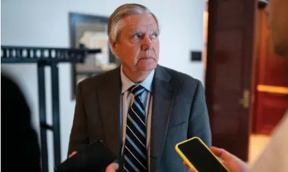  ?? Senator Lindsey Graham at the Capitol on Wednesday. Photograph: Nathan Howard/AP ??