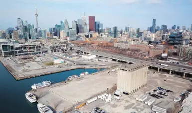  ?? SIDEWALK TORONTO VIA AP ?? This currently rundown section of the Toronto lakefront could be transforme­d into one of the most highly wired places on the planet if a plan by Google’s parent company goes ahead.