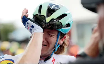  ?? GETTY IMAGES ?? Tears flow for men’s winner Shane Archbold as the enormity of his victory sinks in.