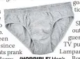  ??  ?? ‘HORRIBLE’ Men’s undies baffled Rod