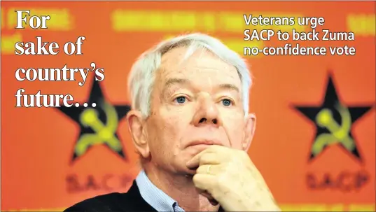  ?? PICTURE: ITUMELENG ENGLISH ?? PLEA: Deputy general secretary of the SACP Jeremy Cronin at the party’s 14th national congress in Boksburg. ANC veteran Trevor Fowler addressed the gathering yesterday.