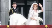  ?? Picture: GETTY IMAGES ?? MODERN ROMANCE: The prince and his bride, Sarah Ferguson, on their wedding day in July 1986