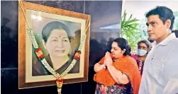  ?? PTI ?? Deepa Jayakumar, niece of late AIADMK supremo J. Jayalalith­aa, along with her husband, in Chennai on Friday. —