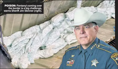  ?? ?? POISON: Fentanyl coming over the border is a big challenge, warns Sheriff Jim Skinner (right).
