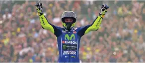  ??  ?? Sunday’s victory came nearly 21 years since his first win in motorcycle racing.