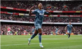  ?? Photograph: David Klein/Reuters ?? Ollie Watkins celebrates scoring Aston Villa’s second goal after 87 minutes.