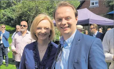  ?? ?? Liz Truss with reporter Alex Jee