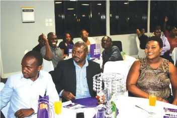  ??  ?? Some of the guests at the launch of Kwese TV in Mutare