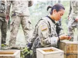  ?? MELISSA GOLDEN NEW YORK TIMES FILE PHOTO ?? Army cadets sort spent shells and machine gun links at Fort Benning, near Columbus, Ga., in 2017.