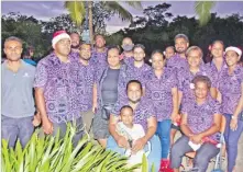  ?? Picture: JONACANI LALAKOBAU ?? Vodafone staff members during the Christmas tree lighting at the My Suva Picnic Park.