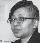  ??  ?? Mrs Nesisa Mpofu