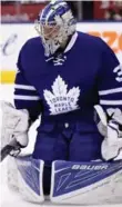  ?? FRANK GUNN/THE CANADIAN PRESS ?? Leafs goalie Frederik Andersen has to pass a series of cognitive tests before he can play in a game.