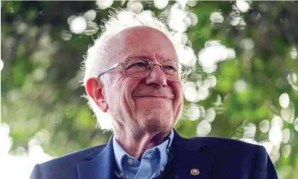  ?? ?? Bernie Sanders at a rally in Los Angeles last month. Photograph: Damian Dovarganes/AP