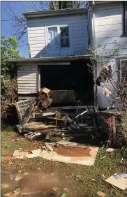  ?? IMAGE COURTESY OF BOB NYCE ?? Perkiomen Creek floodwater­s blew out one wall of Bob Nyce’s Penn Drive home Wednesday night.