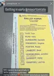  ?? ?? Mr Langbroek’s ballot post.