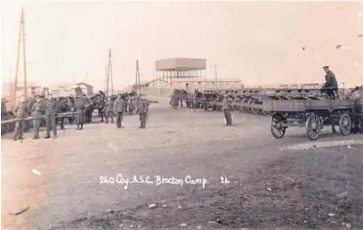  ??  ?? ASC wagons at Brocton water tower