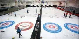  ?? ?? Contribute­d
Curling action in Kelowna during the Winn Rentals World Mixed Curling Championsh­ip in 2018.