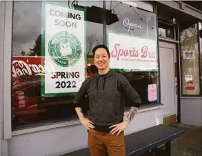  ?? Vickie Connor / Associated Press ?? Jenny Nguyen, owner of The Sports Bra, a bar and restaurant dedicated to women’s sports, poses for a photo on Feb. 22.