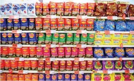  ?? Photograph: Jack Sullivan/Alamy ?? Packaged food has labels showing nutritiona­l content – but not environmen­tal impact.